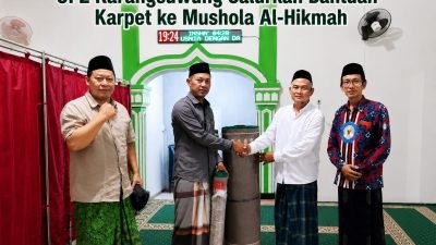 Wujudkan Kenyamanan Ibadah, UPZ Karangsuwung Salurkan Bantuan Karpet ke Mushola Al-Hikmah