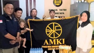 AMKI Cirebon Raya Gelar Bansos, Salurkan Sembako ke Graha Yatim Dhu’afa Yayasan Harapan Robbani